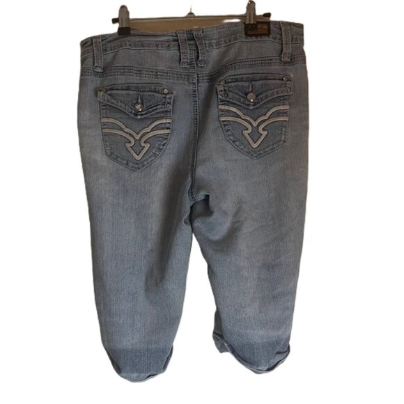 Earl Jeans Women's Boyfriend Jeans Cuffed Hem in Light Blue, Size 12 - Picture 10 of 10